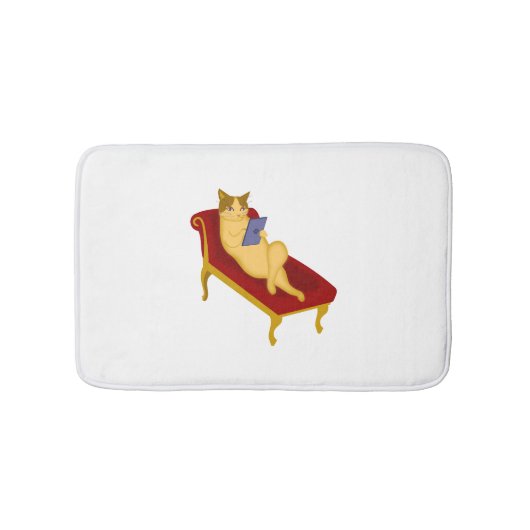 Katze mit Gadget-Clipart Badematte (Vorderseite)