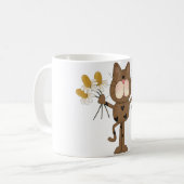 Katze mit Gänseblümchen Kaffeetasse (Vorderseite Links)