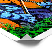 Katze mit Geige von Louis Wain Poster (Ecke)