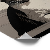 Katze mit gelben Augen Poster (Ecke)