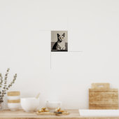 Katze mit gelben Augen Poster (Küche)