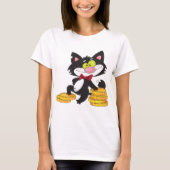 Katze mit Geld Frauen T - Shirt (Vorderseite)