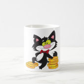 Katze mit Geld Tasse
