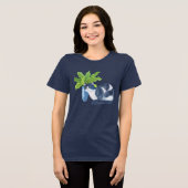 Katze mit Gemüse Tri-Blend Shirt (Vorderseite voll)