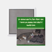 Katze mit Gesicht in Schuh Magnet (Vorderseite/Rückseite)
