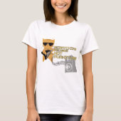 Katze mit Gitarre kratzend Platten nicht Möbel T-Shirt (Vorderseite)