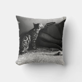 Katze mit Gitarrenkissen Kissen