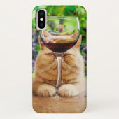 Katze mit Glas Wein Case-Mate iPhone Hülle (Rückseite)