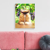 Katze mit Glas Wein Leinwanddruck (Insitu (Wohnzimmer))