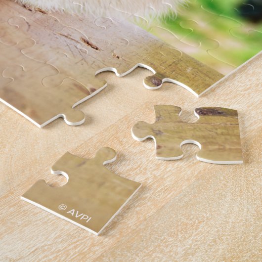 Katze mit Glas Wein Puzzle (Seite)