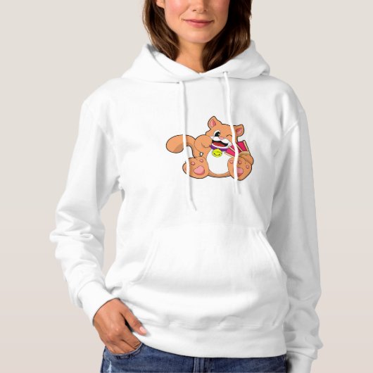 Katze mit Glocke Hoodie (Vorderseite)