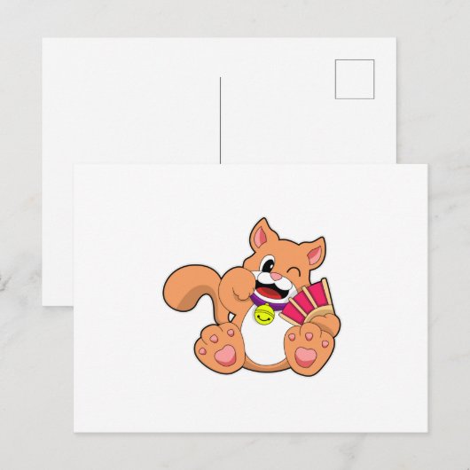 Katze mit Glocke Postkarte (Vorne/Hinten)