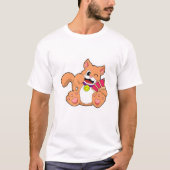 Katze mit Glocke T-Shirt (Vorderseite)