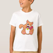 Katze mit Glocke T-Shirt (Vorderseite)
