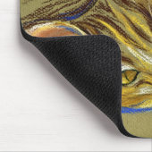 Katze mit Goldaugen - Pastell Zeichnend Mousepad (Ecke)