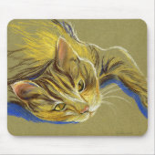 Katze mit Goldaugen - Pastell Zeichnend Mousepad (Vorne)