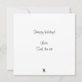 Katze mit Green Eyes Flat Square Weihnachtskarte Einladung (Rückseite)