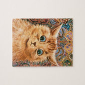 Katze mit großen Augen Louis Wain Puzzle (Horizontal)