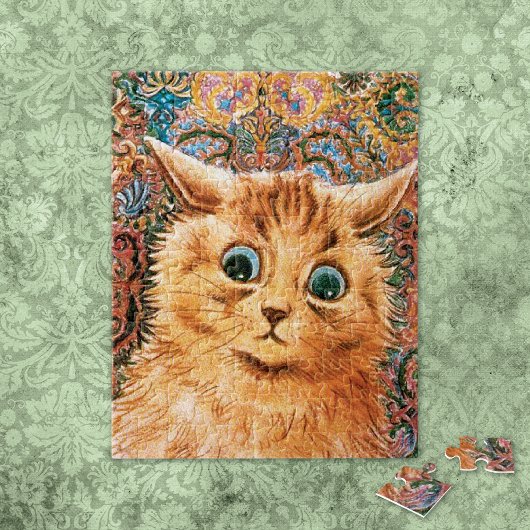 Katze mit großen Augen Louis Wain Puzzle