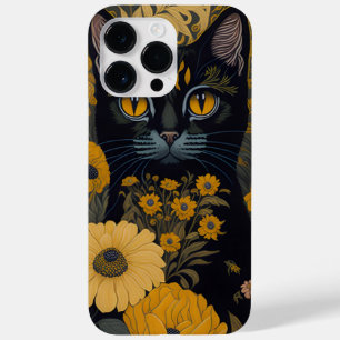 Katze mit großen Augen vor Blume Case-Mate iPhone 14 Pro Max Hülle