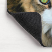 Katze mit grünen Augen Mousepad (Ecke)