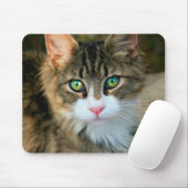Katze mit grünen Augen Mousepad (Mit Mouse)