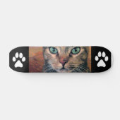 Katze mit grünen Augen Skateboard (Horizontal)