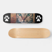 Katze mit grünen Augen Skateboard (Horizontal)