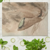 Katze mit grünen Augen Teetuch Geschirrtuch (Gefaltet)