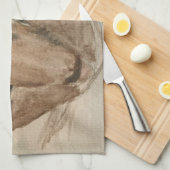 Katze mit grünen Augen Teetuch Geschirrtuch (Viertel Falte)