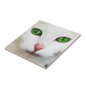 Katze mit grünen Augen-Tile Fliese (Seite)