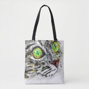 Katze mit grüner Augen Totbeutel Tasche