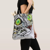 Katze mit grüner Augen Totbeutel Tasche (Von Nahem)
