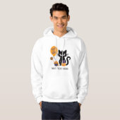 Katze mit halloween editierbar hoodie (Vorne ganz)
