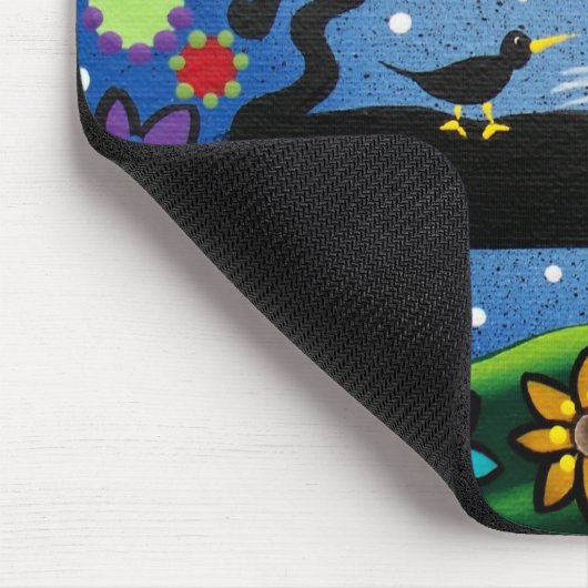 Katze mit Haltung DURCH LORI EVERETT Mousepad (Ecke)