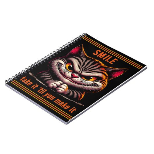 Katze mit Haltung Notizblock (Linke Seite)