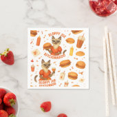 Katze mit Hamburger Serviette (Beispiel)