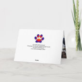 KATZE MIT HARLEQUIN HAT MIT DAMPFLOKOMOTIVE KARTE (Rückseite)