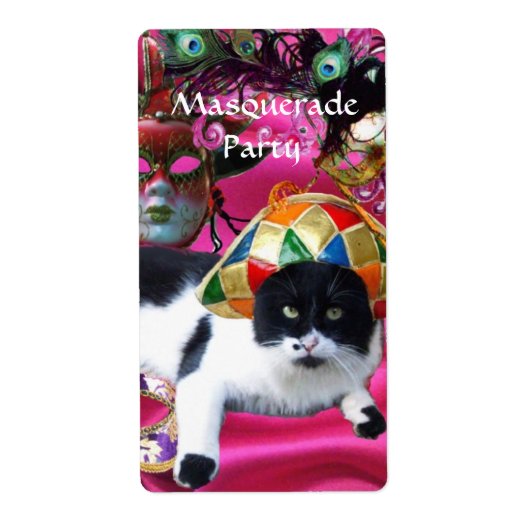 KATZE MIT HARLEQUIN HAT- UND MASQUERADE-PARTY (Vorne)
