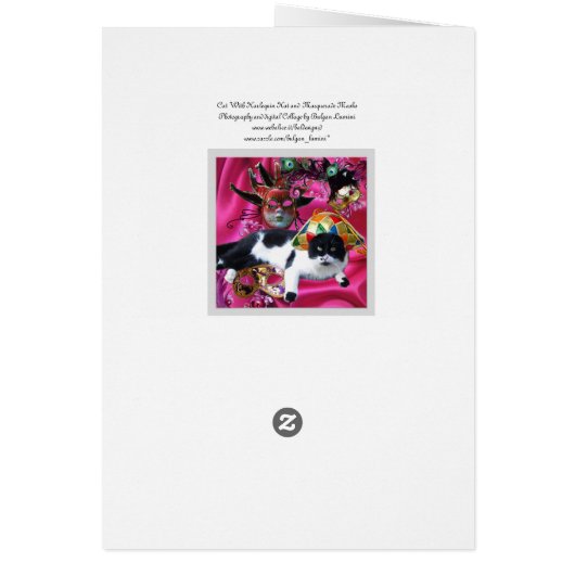 KATZE MIT HARLEQUIN HAT- UND MASQUERADE-PARTY (Hinten)