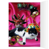 KATZE MIT HARLEQUIN HAT- UND MASQUERADE-PARTY (Innen (Links))