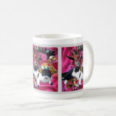 KATZE MIT HARLEQUIN HAT- UND MASQUERADE-PARTY KAFFEETASSE (VorderseiteRechts)