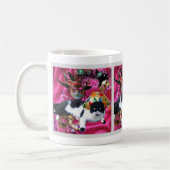 KATZE MIT HARLEQUIN HAT- UND MASQUERADE-PARTY KAFFEETASSE (Links)