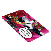 KATZE MIT HARLEQUIN HAT- UND MASQUERADE-PARTY MAGNET (Rechte Seite)