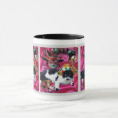 KATZE MIT HARLEQUIN HAT- UND MASQUERADE-PARTY TASSE (Zentrum)