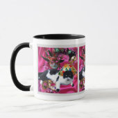 KATZE MIT HARLEQUIN HAT- UND MASQUERADE-PARTY TASSE (Links)