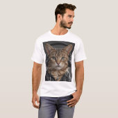 Katze mit Headset T-Shirt (Vorne ganz)