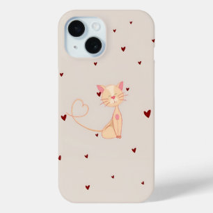 Katze mit Herzen Case-Mate iPhone Hülle