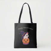 Katze mit Hexenhut zu Halloween Jack-O-Lantern Tasche (Vorderseite)