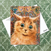 Katze mit Hintergrundbild, Louis Wain Postkarte